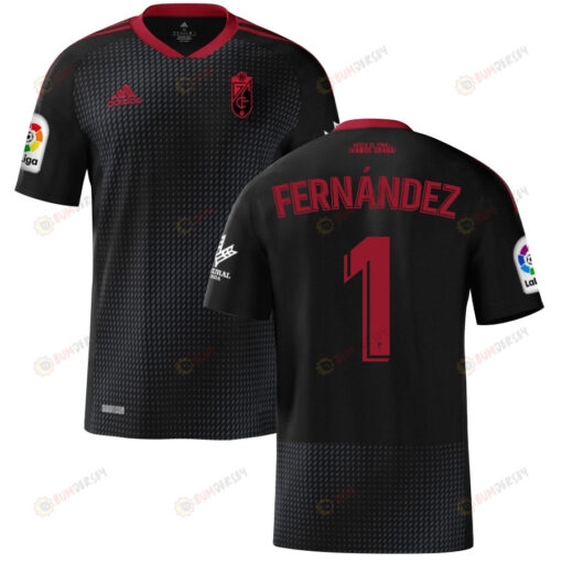 Ra?l Fern?ndez 1 Granada 2022-23 Away Jersey - Black