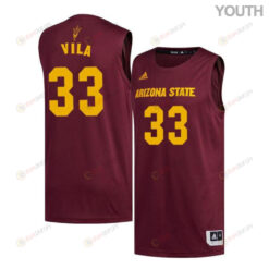 Ramon Vila 33 Arizona State Sun Devils Basketball Youth Jersey - Maroon