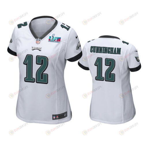 Randall Cunningham 12 Philadelphia Eagles Super Bowl LVII White Game Jersey - Women