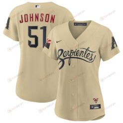 Randy Johnson 51 Arizona Diamondbacks Women's City Connect Player Jersey - Sand