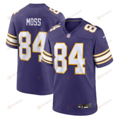 Randy Moss 24 Minnesota Vikings Classic Retired Game Men Jersey - Purple