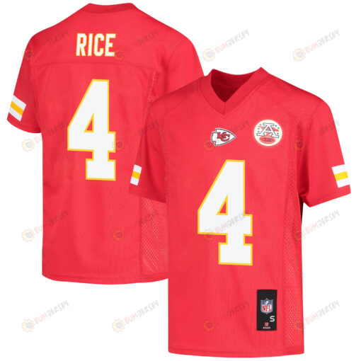 Rashee Rice 4 Kansas City Chiefs Game Jersey - Youth