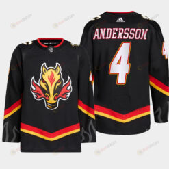 Rasmus Andersson 4 Calgary Flames Black Jersey 2022-23 Blasty Alternate Primegreen