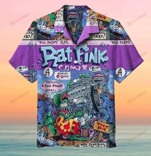Rat Fink Summer Men Aloha Gift - 3D Printed Hawaiian Shirt Set