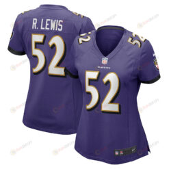 Ray Lewis 52 Baltimore Ravens Women's Game Jersey - Purple