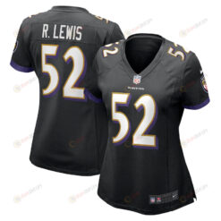 Ray Lewis 52 Baltimore Ravens Women's Retired Player Jersey - Black