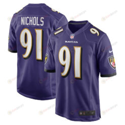 Rayshad Nichols Baltimore Ravens Game Player Jersey - Purple