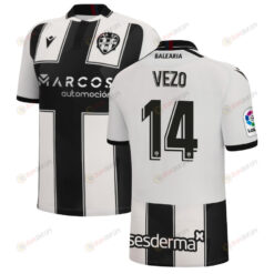 R?ben Vezo 14 Levante 2022-23 Away Jersey - Black/White