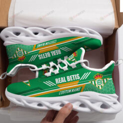 Real Betis Logo Custom Name Pattern 3D Max Soul Sneaker Shoes