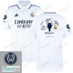 Real Madrid 2022-23 Champions League A Comeback For The Ages Home Jersey- White