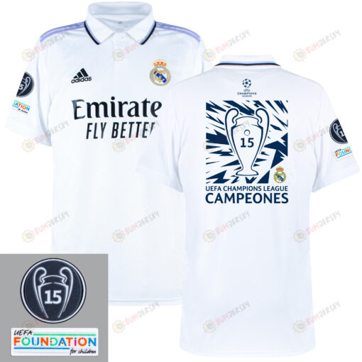 Real Madrid 2022-23 UEFA Champions League Campaign Home Jersey- White