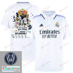 Real Madrid 2022-23 UEFA Champions League Signed Home Jersey- White