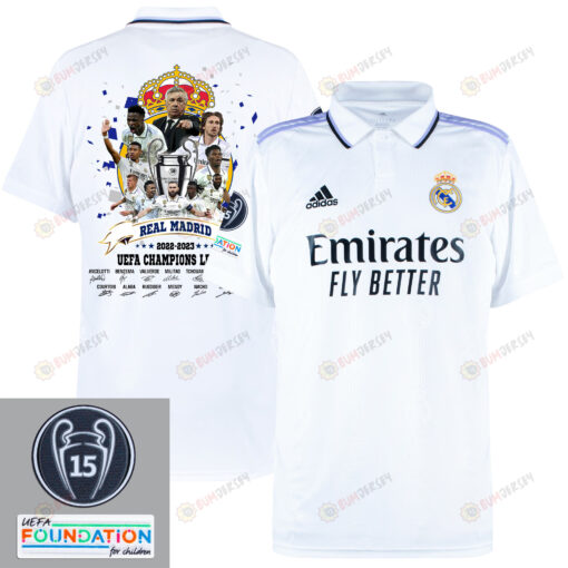 Real Madrid 2022-23 UEFA Champions League Signed Home Jersey- White