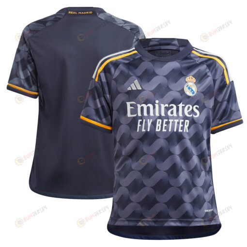 Real Madrid 2023-24 Away Youth Jersey - Navy Blue