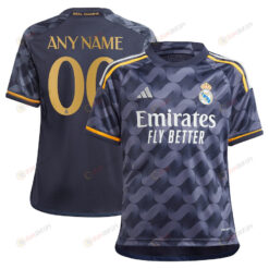 Real Madrid 2023/24 Away Custom Youth Jersey - Navy Blue