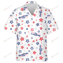 Red And Blue Stars Happy President's Day Of United States Hawaiian Shirt