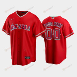 Red Los Angeles Angels Alternate 00 Custom Jersey Jersey