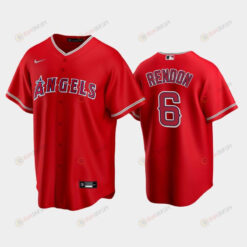 Red Los Angeles Angels Alternate 6 Anthony Rendon Jersey Jersey