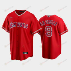 Red Los Angeles Angels Alternate 9 Tommy La Stella Jersey Jersey