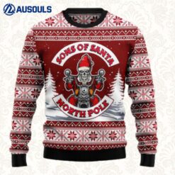 Red Sons Of Santa Ugly Sweaters For Men Women Unisex