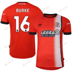 Reece Burke 16 Luton Town FC 2023-24 Premier League Home Men Jersey - Orange