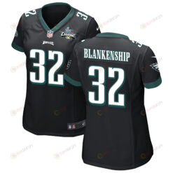 Reed Blankenship 32 Philadelphia Eagles Super Bowl LVII Champions 2 Stars WoMen's Jersey - Black