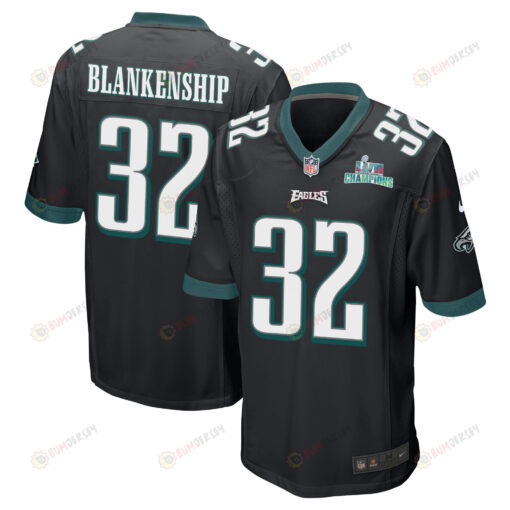 Reed Blankenship 32 Philadelphia Eagles Super Bowl LVII Champions Men's Jersey - Black