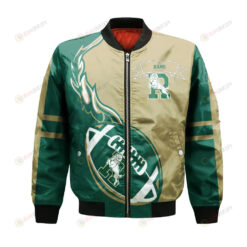 Regina Rams Bomber Jacket 3D Printed Flame Ball Pattern