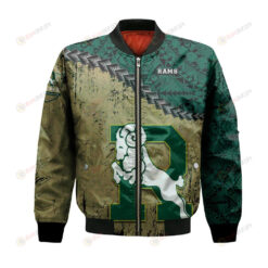 Regina Rams Bomber Jacket 3D Printed Grunge Polynesian Tattoo