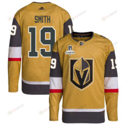Reilly Smith 19 Vegas Golden Knights Stanley Cup 2023 Champions Patch Home Breakaway Men Jersey - Gold