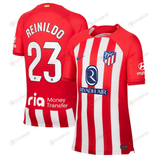 Reinildo Mandava 23 Atletico de Madrid 2023/24 Home Stadium YOUTH Jersey - Red