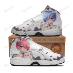 Rem X Ram Shoes Re Zero Anime Air Jordan 13 Shoes Sneakers