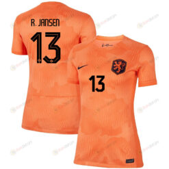 Renate Jansen 13 Netherlands Women's National Team 2023-24 World Cup Home Women Jersey