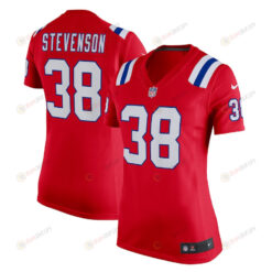 Rhamondre Stevenson 38 New England Patriots Women's Alternate Game Player Jersey - Red
