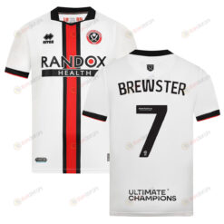 Rhian Brewster 7 Sheffield United 2022-23 Away Jersey - White