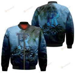 Rhode Island Rams Bomber Jacket 3D Printed Coconut Tree Tropical Grunge