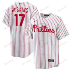 Rhys Hoskins 17 Philadelphia Phillies Home Player Name Jersey - White
