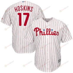 Rhys Hoskins Philadelphia Phillies Home Official Cool Base Player Jersey - White