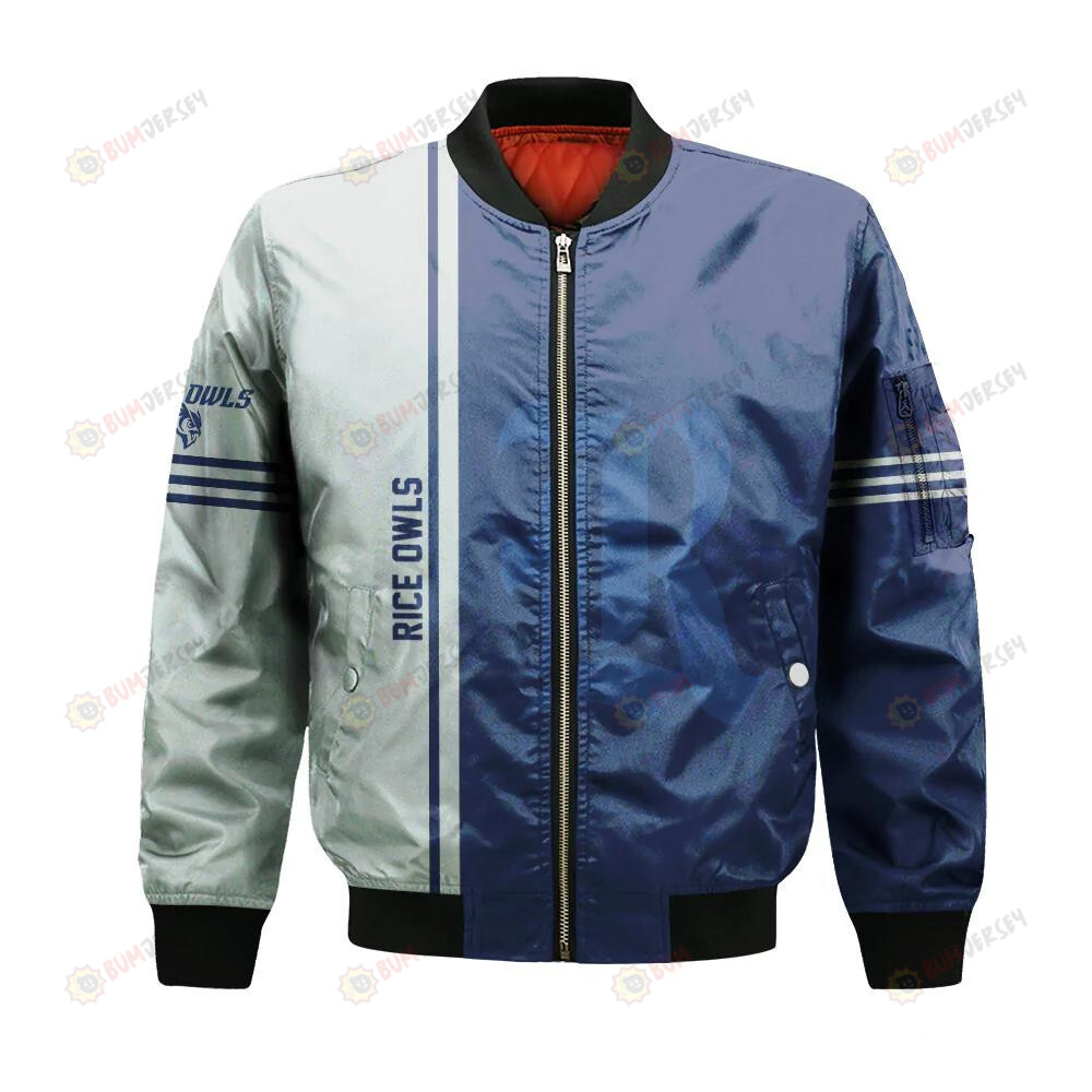 Rice Owls Bomber Jacket 3D Printed Half Style