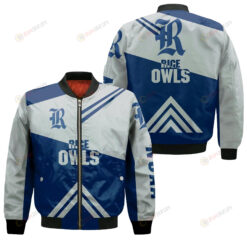 Rice Owls Football Bomber Jacket 3D Printed - Stripes Cross Shoulders