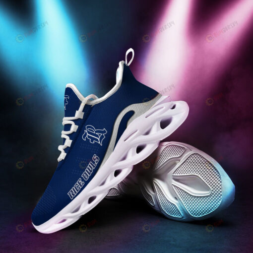 Rice Owls Logo Pattern 3D Max Soul Sneaker Shoes In Blue