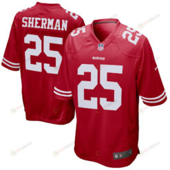 Richard Sherman 25 San Francisco 49ers Game Player Jersey - Scarlet