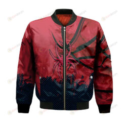 Richmond Spiders Bomber Jacket 3D Printed Basketball Net Grunge Pattern