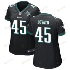 Rick Lovato 45 Philadelphia Eagles Super Bowl LVII Champions 2 Stars WoMen's Jersey - Black