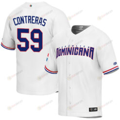 Roansy Contreras 59 Dominican Republic Baseball 2023 World Baseball Classic Jersey - White