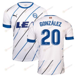 Rober Gonz?lez 20 Deportivo Alav?s 2022-23 Away Jersey - White