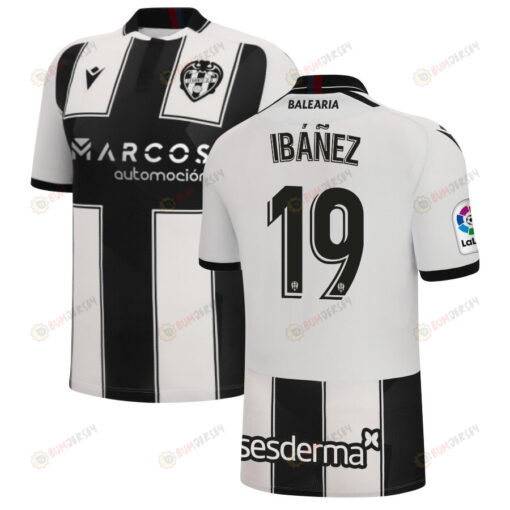 Rober Ib??ez 19 Levante 2022-23 Away Jersey - Black/White