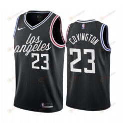 Robert Covington 2022-23 Los Angeles Clippers Black 23 City Edition Jersey Cursive - Men Jersey