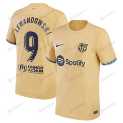 Robert Lewandowski 9 Barcelona Youth 2022/23 Away Jersey - Yellow