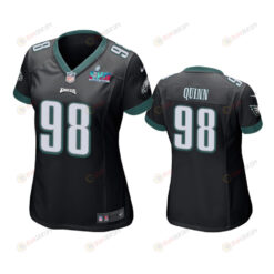 Robert Quinn 98 Philadelphia Eagles Super Bowl LVII Black Game Jersey - Women